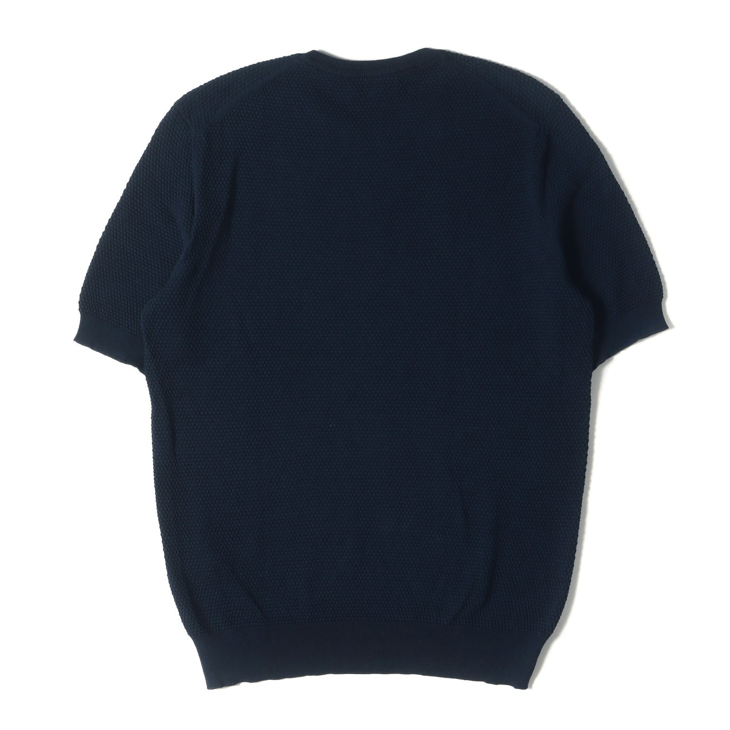 ワッフル編み コットン ニット Tシャツ / MADE IN ITALY
