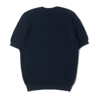 ワッフル編み コットン ニット Tシャツ / MADE IN ITALY