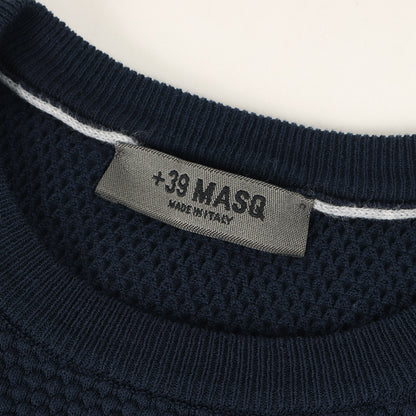 ワッフル編み コットン ニット Tシャツ / MADE IN ITALY