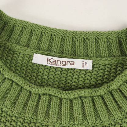 ボトルネック ポップコーン編み カシミア混 ウール ニット / MADE IN ITALY