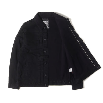 24AW × MINEDENIM バック ロゴ デニム ボア トラッカー ジャケット (Denim Jacket MND-HYS004)