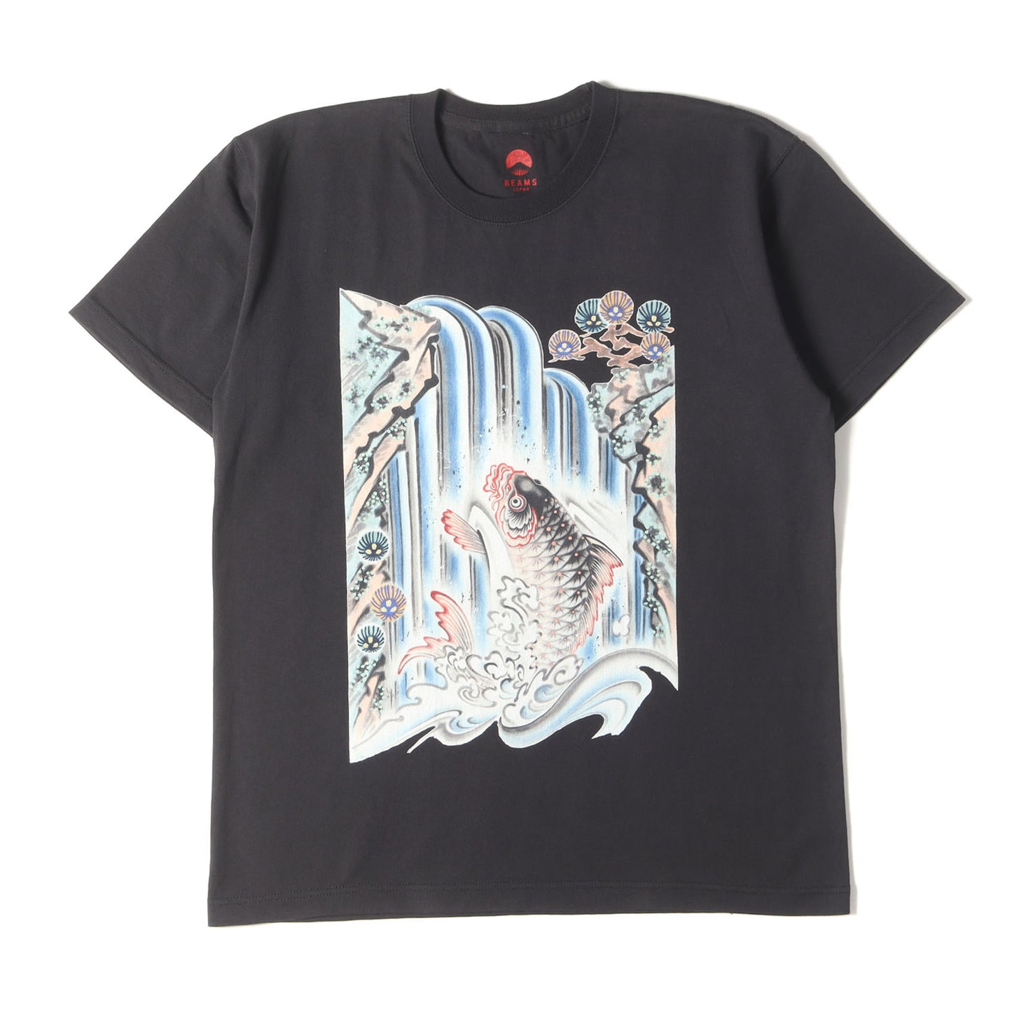 いわき絵のぼり 鯉の滝登り グラフィック Tシャツ / JAPAN