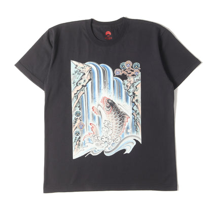いわき絵のぼり 鯉の滝登り グラフィック Tシャツ / JAPAN