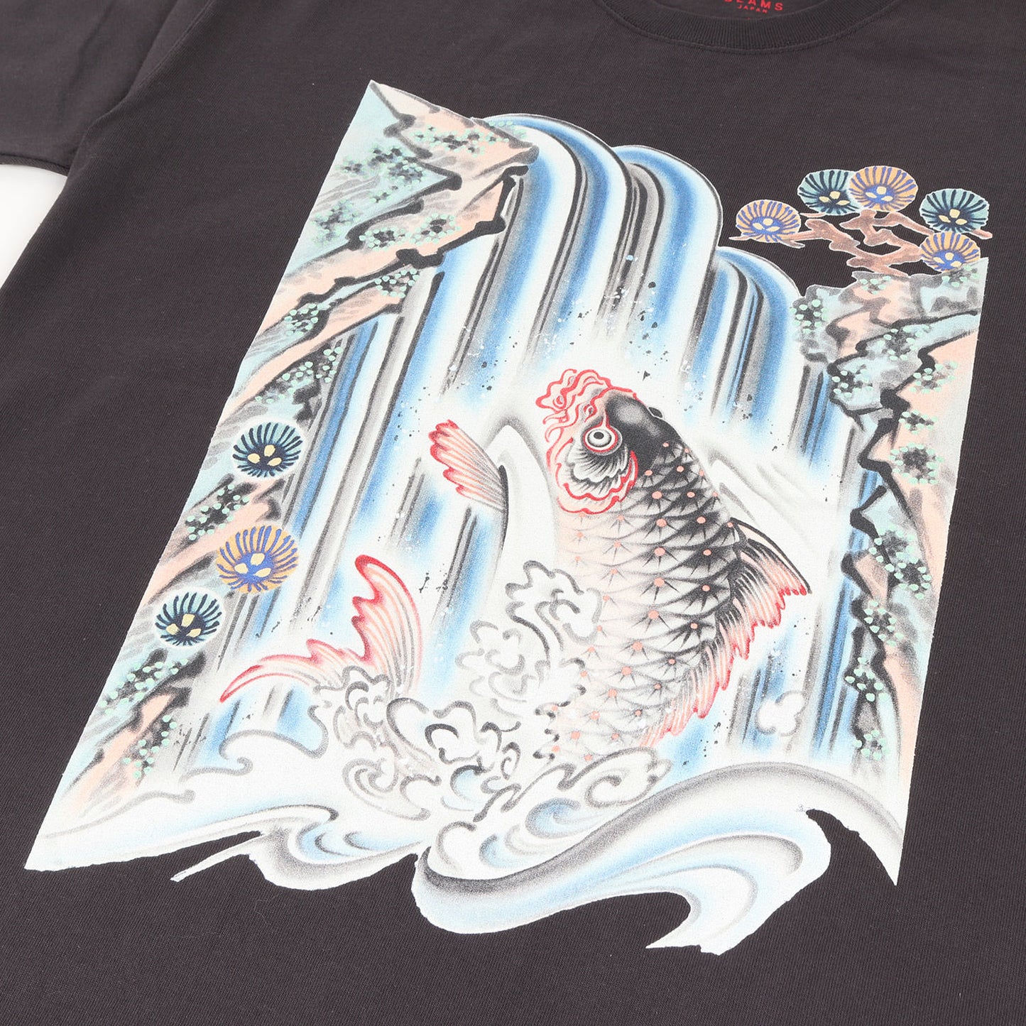 いわき絵のぼり 鯉の滝登り グラフィック Tシャツ / JAPAN