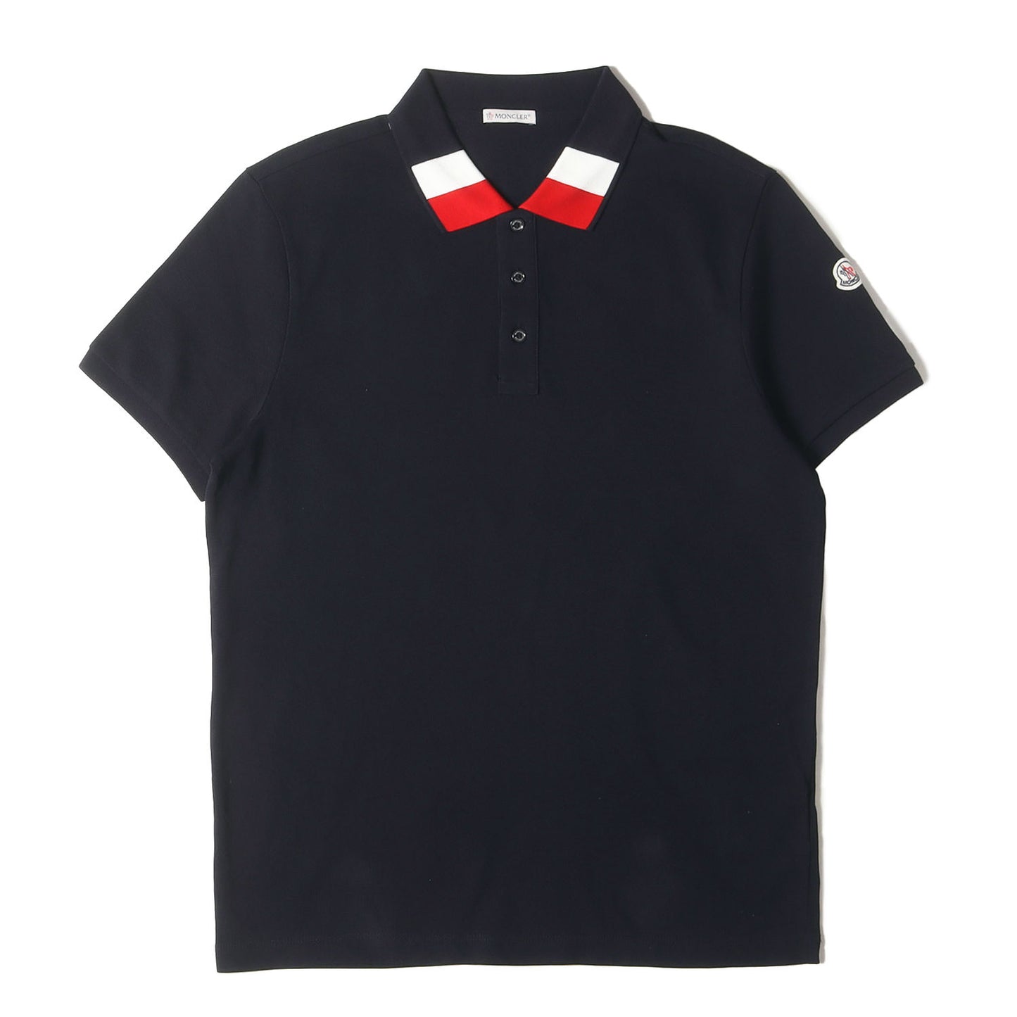 襟トリコロール コットン鹿の子 ポロシャツ(MAGLIA POLO)