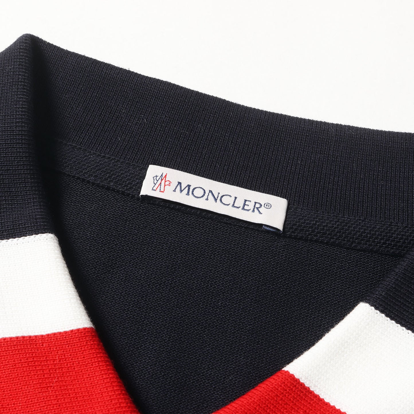 襟トリコロール コットン鹿の子 ポロシャツ(MAGLIA POLO)