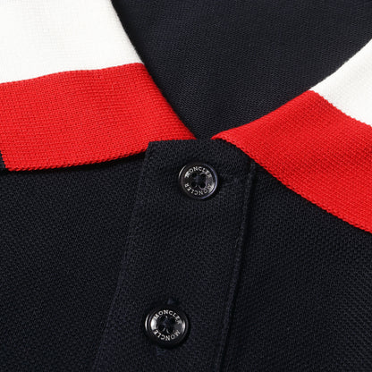 襟トリコロール コットン鹿の子 ポロシャツ(MAGLIA POLO)