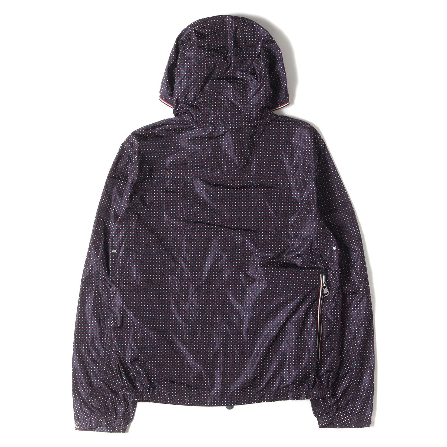 MONCLER (モンクレール) ドット柄 フード付き パッカブル ナイロン 