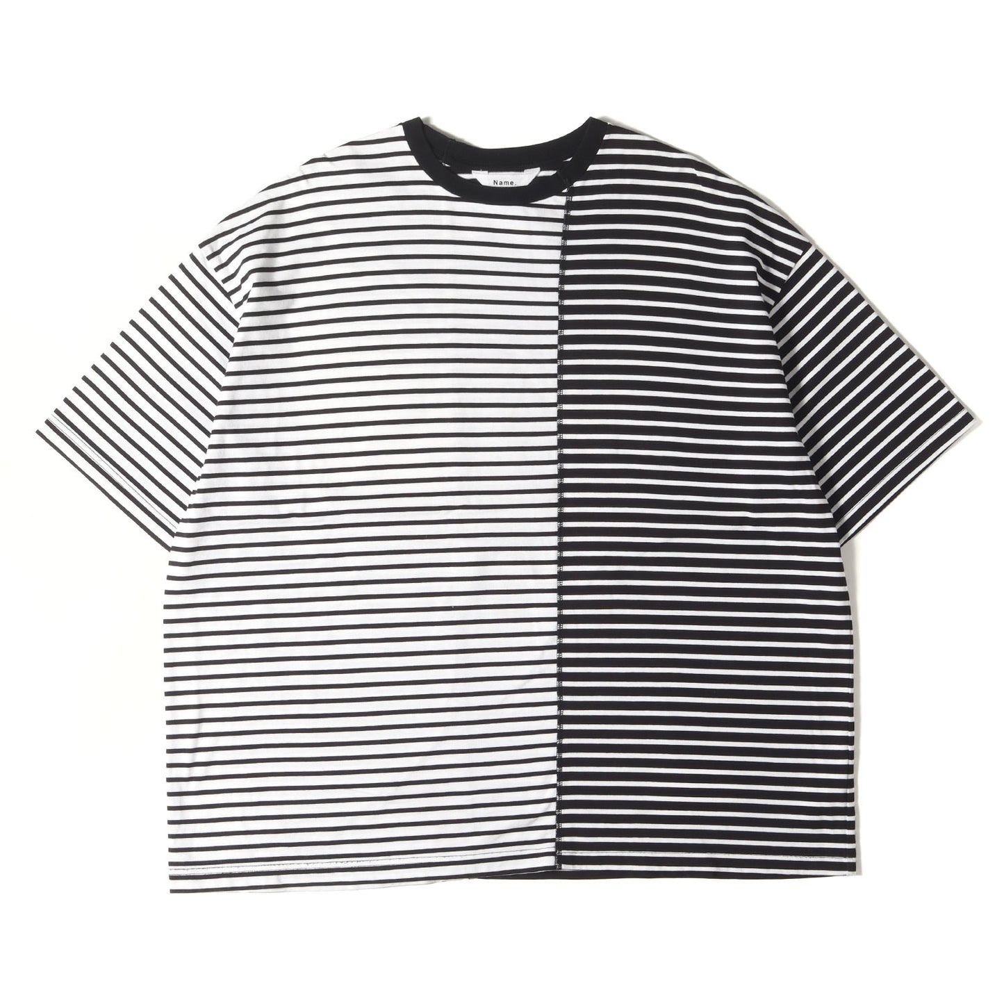 23SS アシンメトリー ビッグ ボーダー Tシャツ (ASYMMETRIC BORDER BIG TEE NUCU-23SS-002)