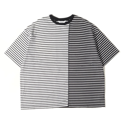 23SS アシンメトリー ビッグ ボーダー Tシャツ (ASYMMETRIC BORDER BIG TEE NUCU-23SS-002)