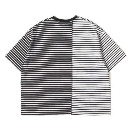 23SS アシンメトリー ビッグ ボーダー Tシャツ (ASYMMETRIC BORDER BIG TEE NUCU-23SS-002)