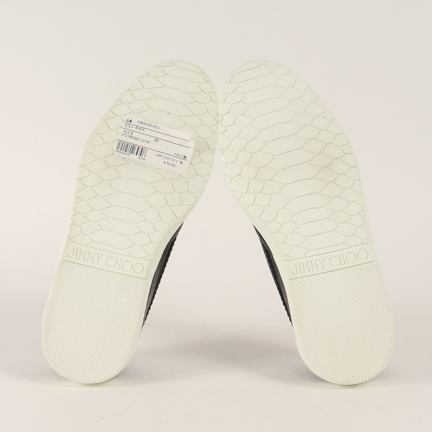 クロコダイル型押しレザー スリッポン スニーカー (GROVE)