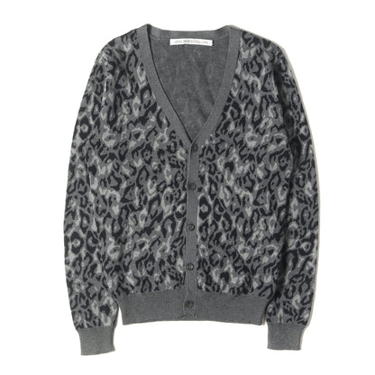 レオパード ハイゲージ コットン ニット カーディガン