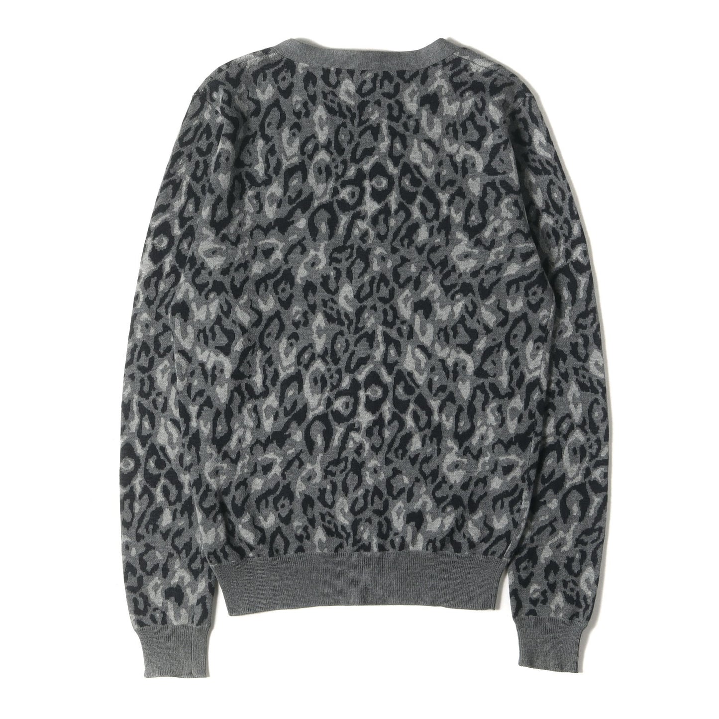 レオパード ハイゲージ コットン ニット カーディガン