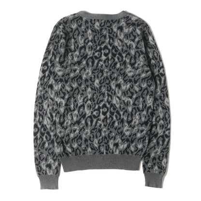 レオパード ハイゲージ コットン ニット カーディガン