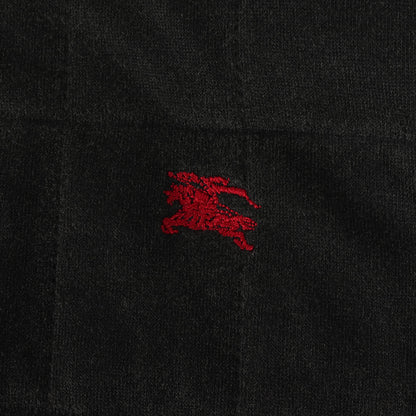 ワンポイント ホースマーク 刺繍 フーデッド キルティング コットン スナップ ブルゾン / MADE IN JAPAN