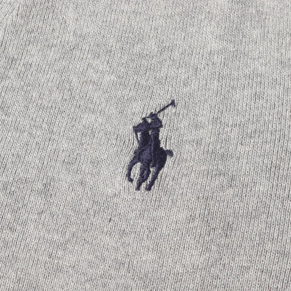 ポニー 刺繍 ハイゲージ ピマコットン ニット カーディガン (KR-RL-KM0540)