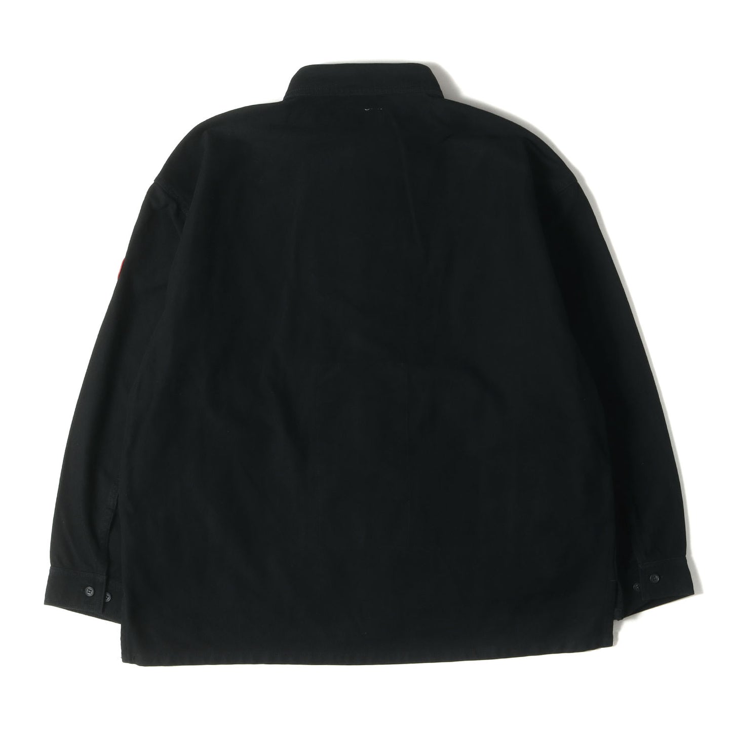 24AW バイオウォッシュ加工 CAV EMPT 刺繍 ワイドシルエット 長物 シャツ (WELT POCKETS BIG SHIRT CES26SH06)
