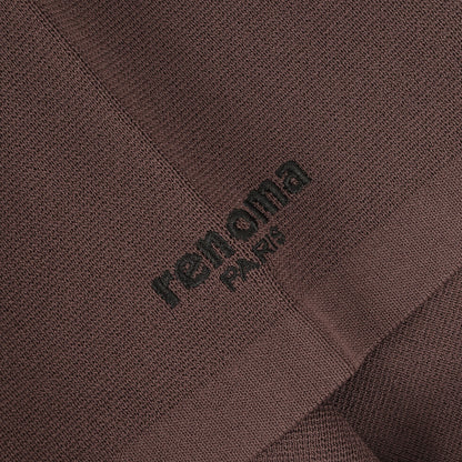 ワンポイント ロゴ 刺繍 マルチストライプ レーヨンナイロン ニット 半袖 シャツ / GOLF