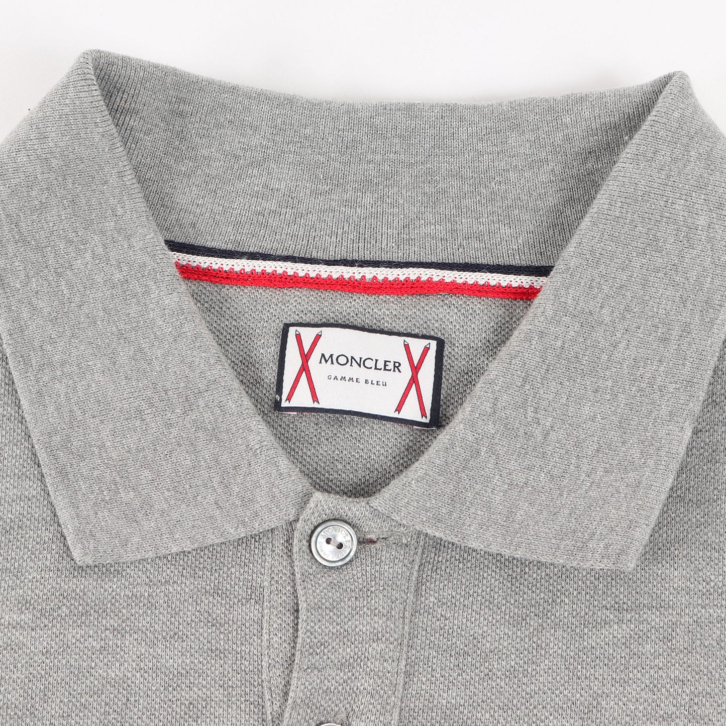 トリコロール ニットライン コットン鹿の子 ポロシャツ (MAGLIA POLO)