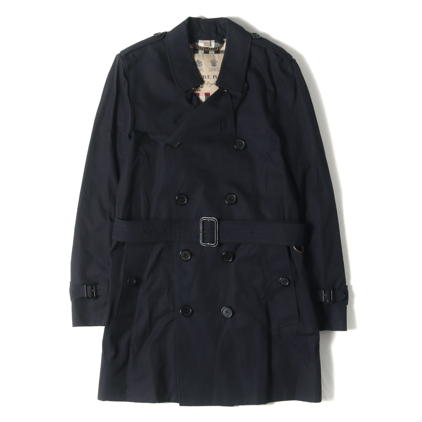 BURBERRY BRIT バーバリー ノバチェック トレンチコート 40 黒（高級感 