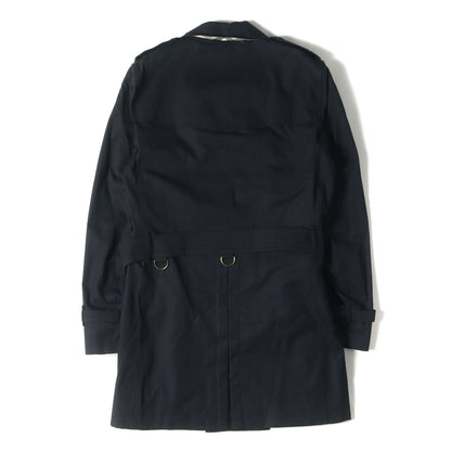 裏地 メガチェック コットンギャバ ミディアム トレンチ コート (THE KENSINGTON) / MADE IN ENGLAND