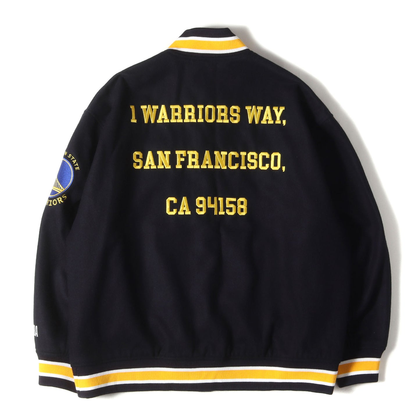 22AW GOLDEN STATE WARRIORS ウールメルトン スタジャン (NB_22AW_BM001)