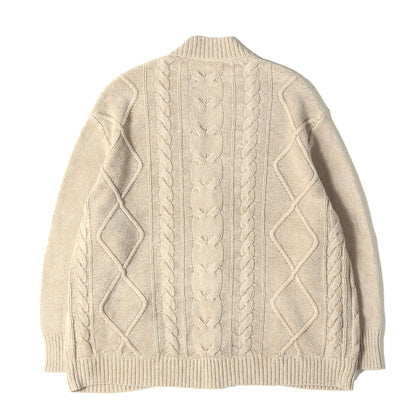レーヨンナイロン ケーブル ニット カーディガン (Cable Knit Cardigan ABYTS-006)