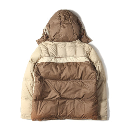 取り外し可能フード バイカラー レザー パイピング ダウンジャケット (42346/50/68959)