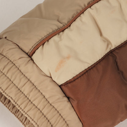 取り外し可能フード バイカラー レザー パイピング ダウンジャケット (42346/50/68959)