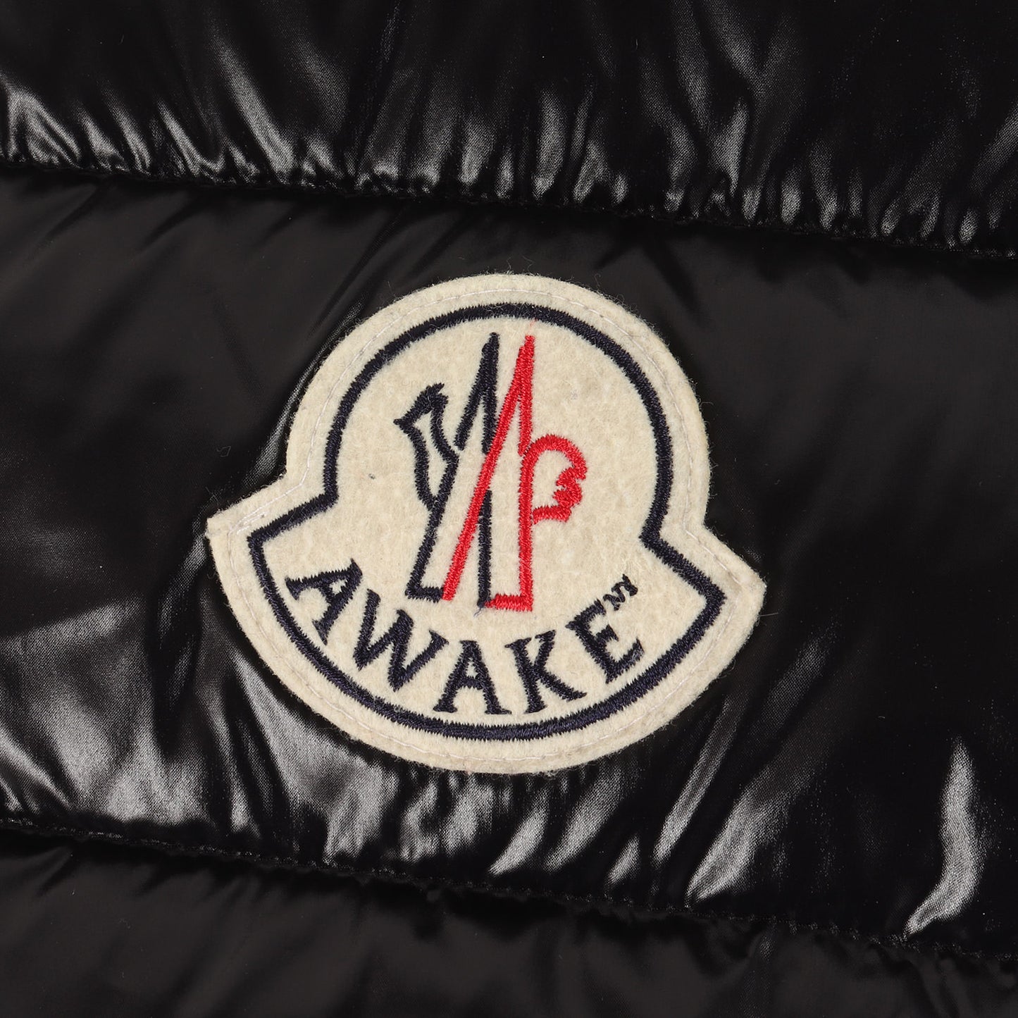 × Awake NY バック コラボ ロゴ デカワッペン ダウンベスト (PARKER GILET) / GENIUS