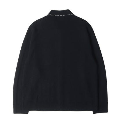 22AW コントラストステッチ ニット 長袖 シャツ (Contrast Stitch Button up)