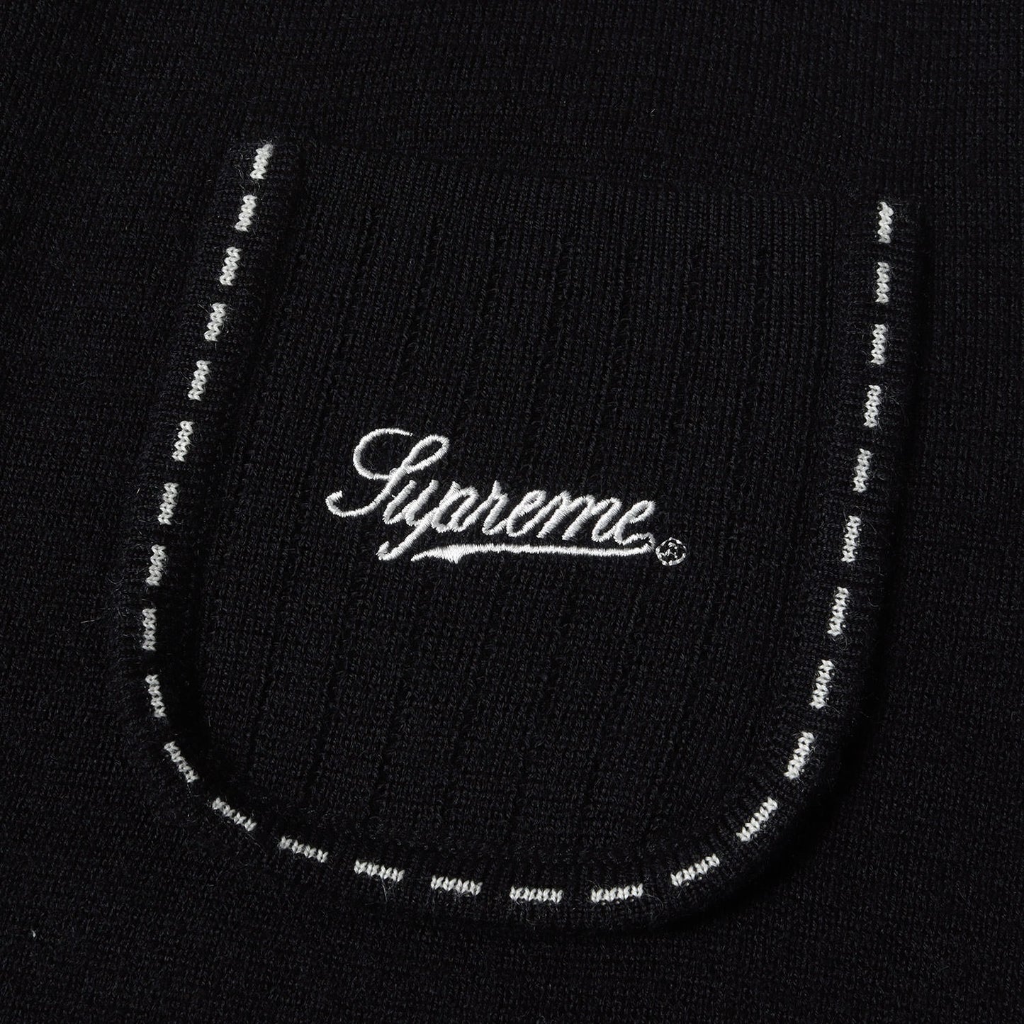 22AW コントラストステッチ ニット 長袖 シャツ (Contrast Stitch Button up)