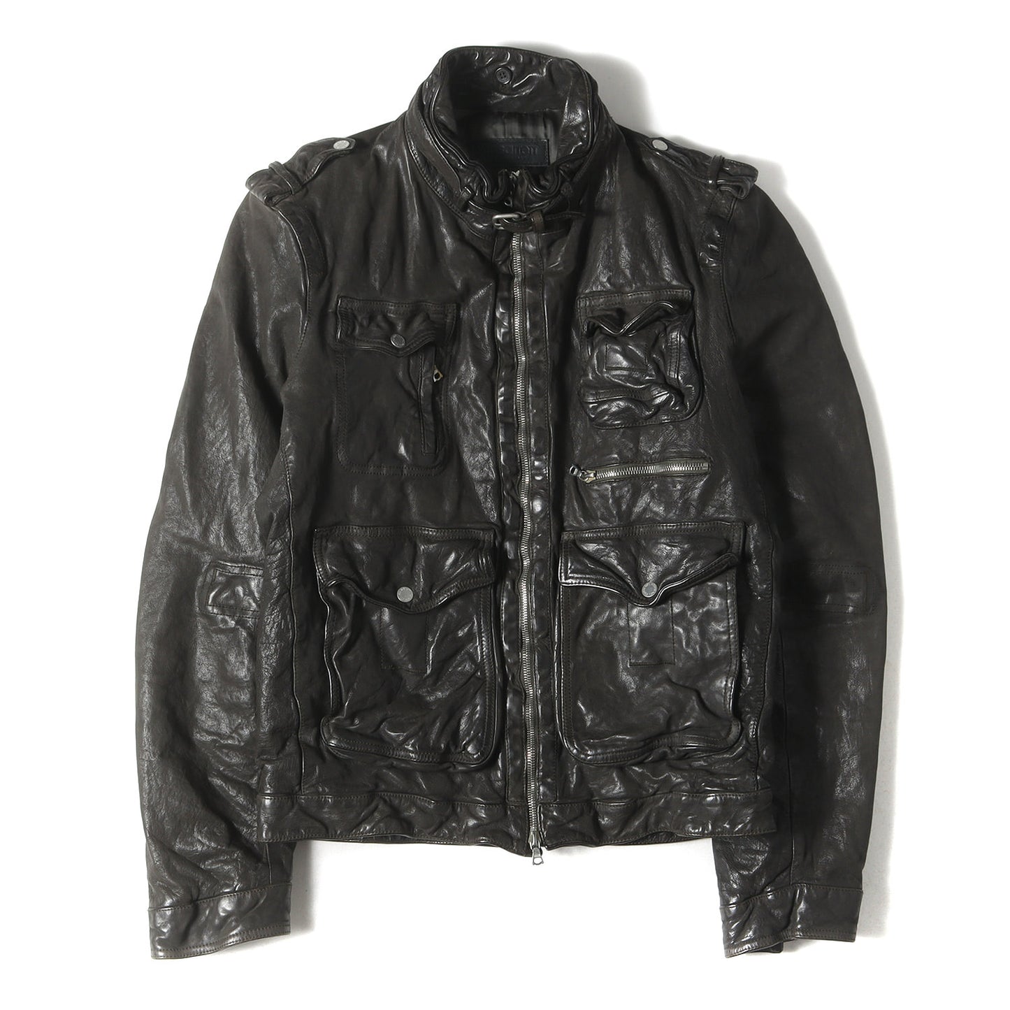 moussy WASHED LEATHER RIDERS 包み込め JACKET 