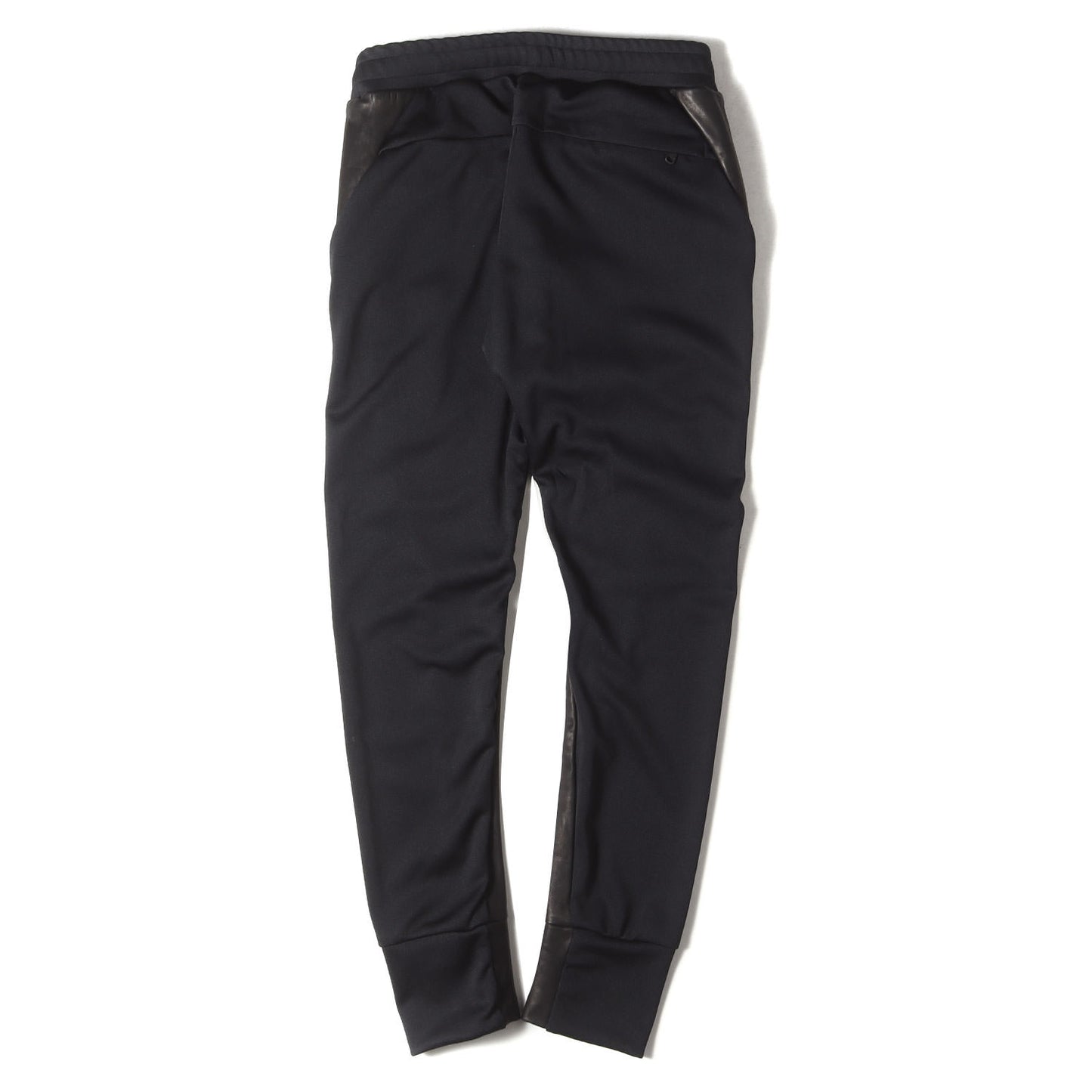 レザーコンビ 立体裁断 ジャージ トラックパンツ(LEATHER JERSEY PANTS)