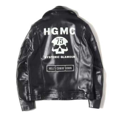 × Lewis Leathers バックスカル サイクロン ダブル レザー ライダース ジャケット (CYCLON 02201LB02)