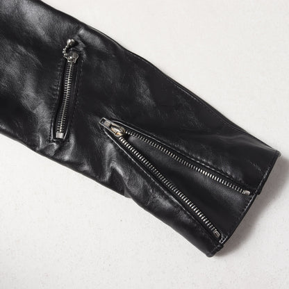 × Lewis Leathers バックスカル サイクロン ダブル レザー ライダース ジャケット (CYCLON 02201LB02)