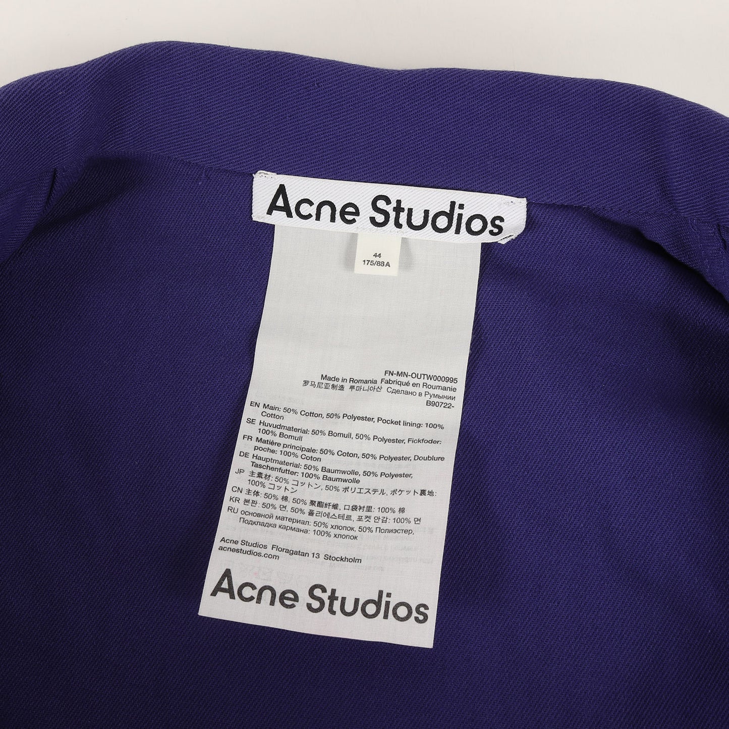 ヘビーツイル スナップボタン ワイド ワークジャケット(Ourle Twill Overshirt B90722)