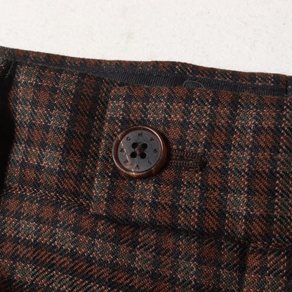 チェック ストレート ウール スラックス パンツ (BM50NF138J)