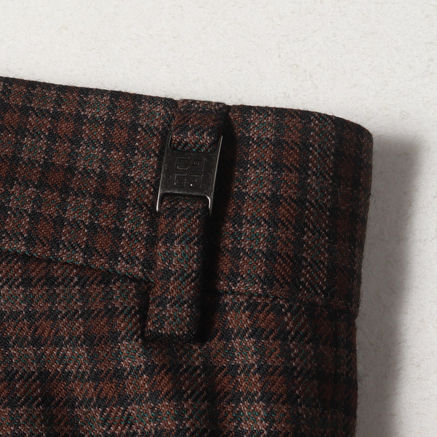 チェック ストレート ウール スラックス パンツ (BM50NF138J)