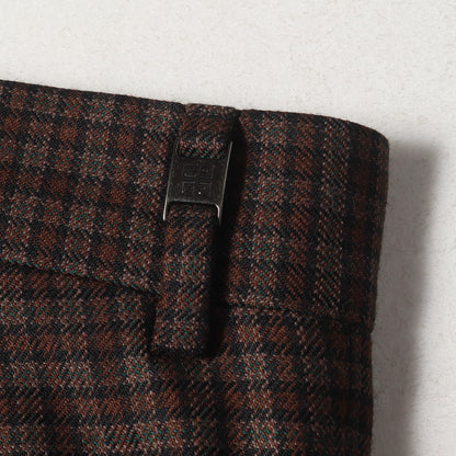チェック ストレート ウール スラックス パンツ (BM50NF138J)