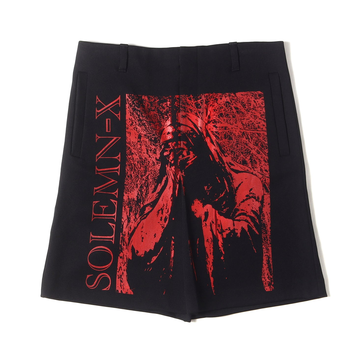 22SS × Tom tosseyn Solemn-X ペイント セミタイト ミニ スカート (Skirt with single pleat Solemn-X 221-M412C)