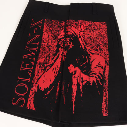 22SS × Tom tosseyn Solemn-X ペイント セミタイト ミニ スカート (Skirt with single pleat Solemn-X 221-M412C)