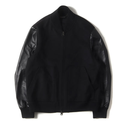 24AW × LORO PIANA ウール ナッパ ラム レザー スリーブ アワード ジャケット (Blouson 24U580 DBWL8)