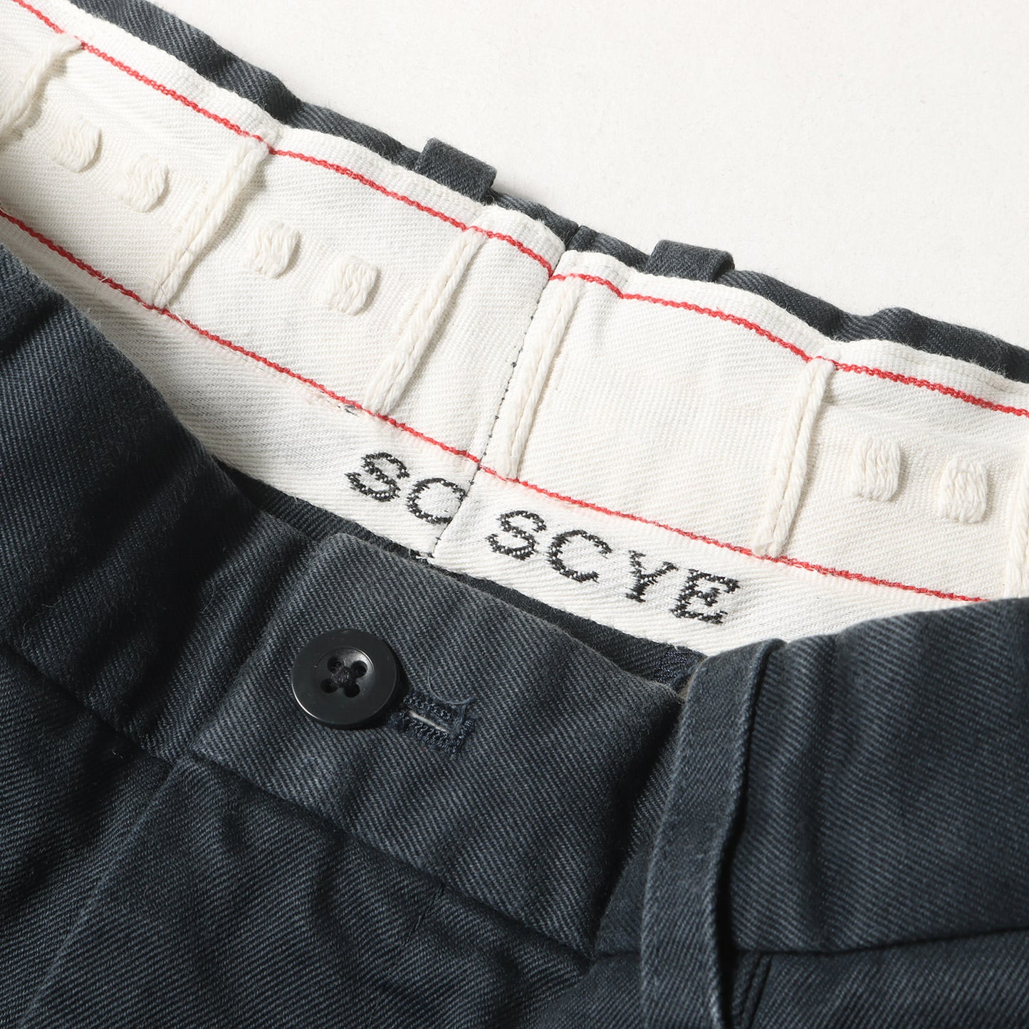 サンホアキン コットン 2タック テーパード チノパンツ(SCYE-2-TUCK-TAPERED-CHINO 5118-81502)