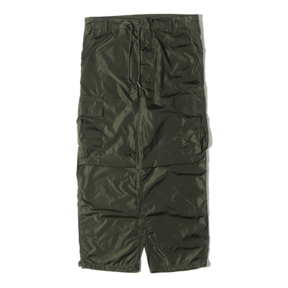 23SS ナイロンタフタ ワイド ミリタリー カーゴパンツ(OLMETEX CRUNCHY CARGO PANTS)