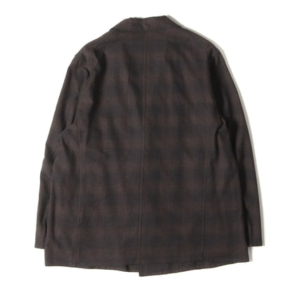 22AW オンブレチェック ウール ショールカラー ジャケット (W03-01018)