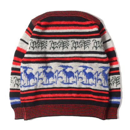 23AW フェアアイル ジャガード ボーダー ニット (WOOL JACQUARD KNIT PULLOVER TV32-XN334) / VIRILIS