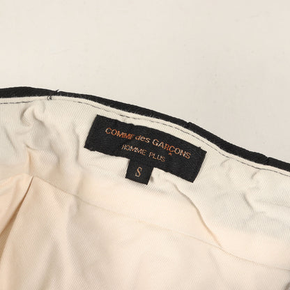 ツータック ワイド テーパード 製品染 ポリ 縮絨 スラックス パンツ (PR-P076)