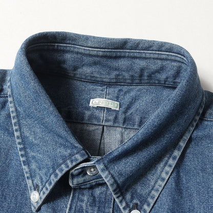 22AW オーバーサイズ ウォッシュド デニム ボタンダウンシャツ(BD Denim Shirt 22AAP-02-08H)